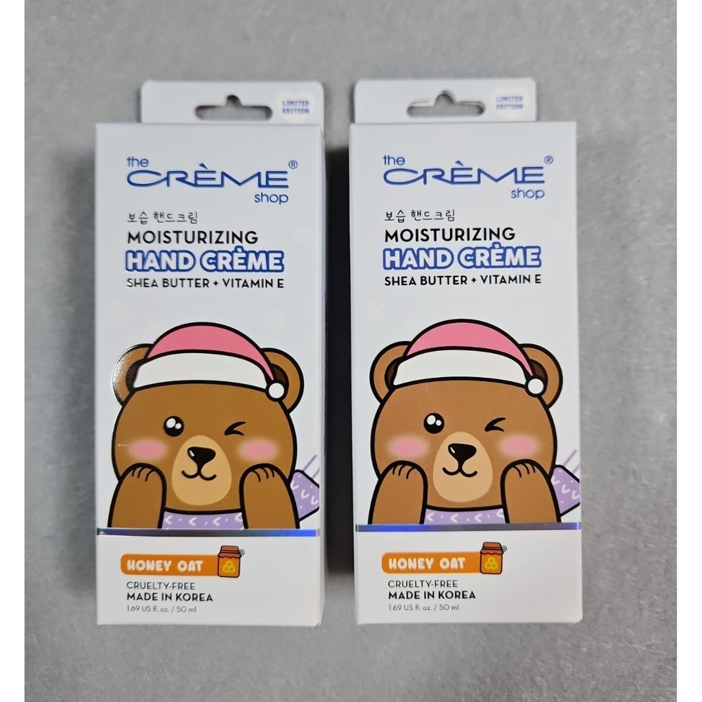 The Crème Shop Honey Oat Moisturizing Hand Cream - Set of 2 - NIB